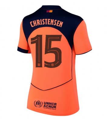 Lacne Ženy Futbalové dres Barcelona Andreas Christensen #15 2025-26 Krátky Rukáv - Tretina